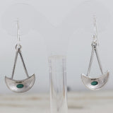 Malachite Silver Earrings