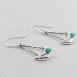 Malachite Silver Earrings