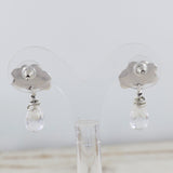 Natural Crystal Silver Earrings