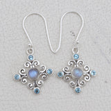 Rainbow Moonstone Silver Jewelry Set