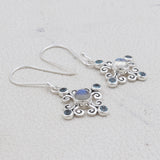 Rainbow Moonstone Silver Jewelry Set