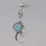 925 Starling Silver Larimar Pendant