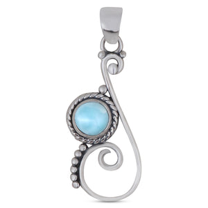 925 Sterling Silver Larimar Pendant