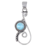 925 Starling Silver Larimar Pendant