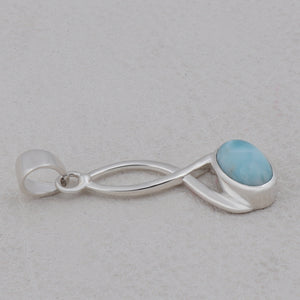 925 Sterling Silver Larimar Pendant