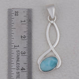 925 Sterling Silver Larimar Pendant