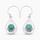 925 Sterling Silver Blue Topaz Earrings
