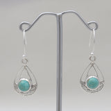 925 Sterling Silver Blue Topaz Earrings