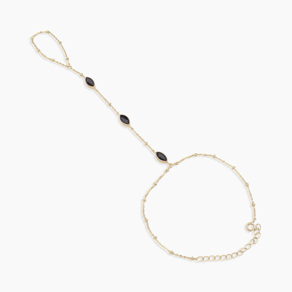 Gold Vermeil Black Onyx Chain Bracelets