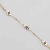 Gold Vermeil Ruby Hand Chain Bracelets