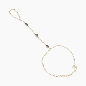 Gold Vermeil Ruby Hand Chain Bracelets