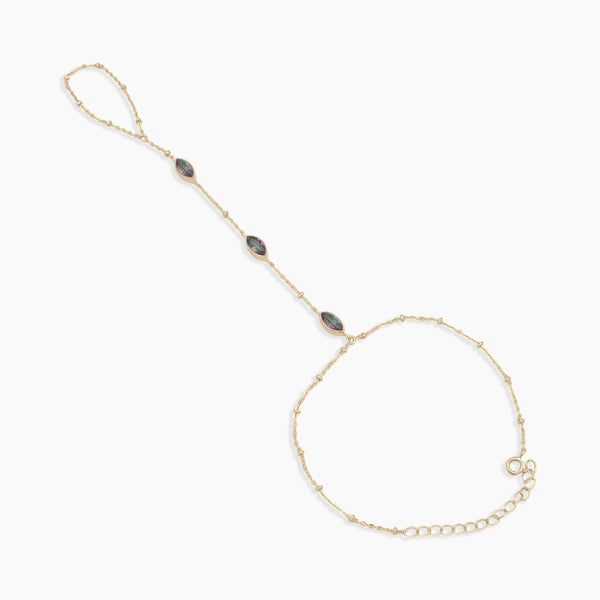 Gold Vermeil Ruby Hand Chain Bracelets