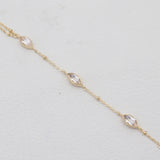 Gold Vermeil Ruby Hand Chain Bracelets