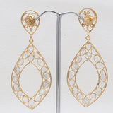 Gold Vermeil Uncut Diamond Earrings