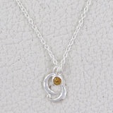 Citrine Gemstone Necklace 925 Silver Handmade Designer Necklace