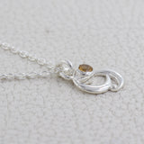 Citrine Gemstone Necklace 925 Silver Handmade Designer Necklace