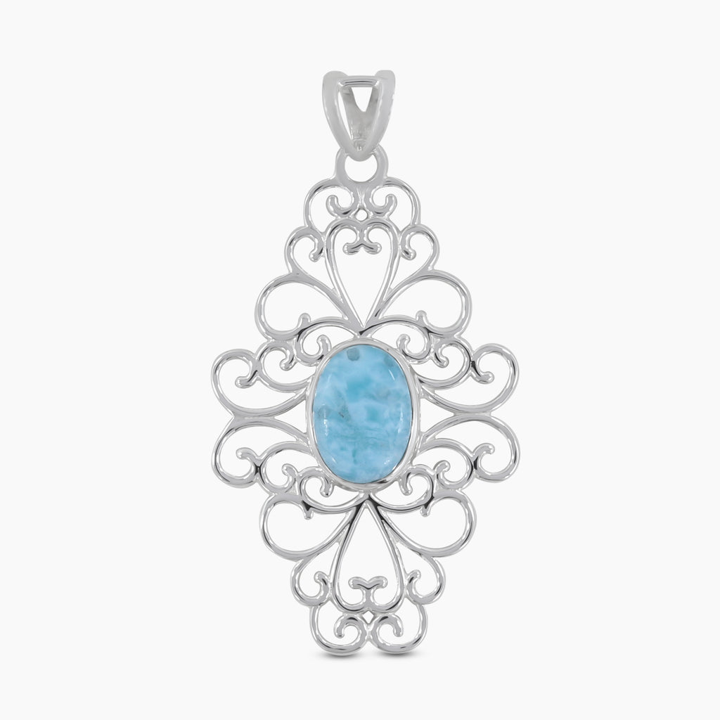 925 Sterling Silver Larimar Pendants