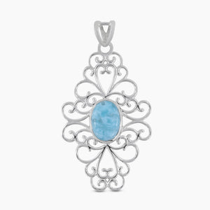 925 Sterling Silver Larimar Pendants