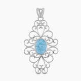925 Sterling Silver Larimar Pendants
