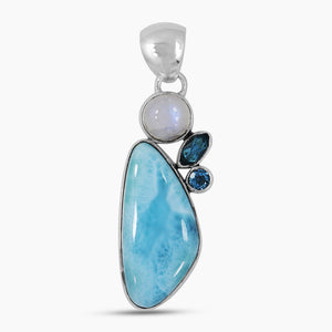 925 Sterling Silver Larimar Pendants