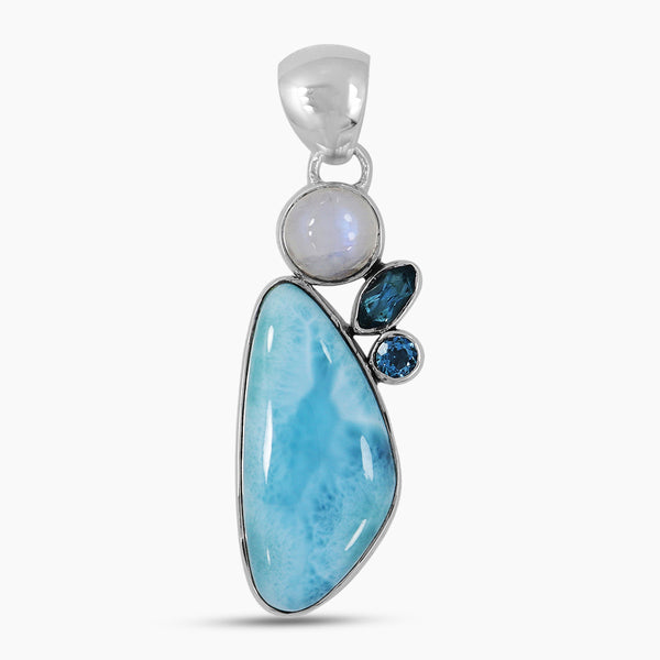 925 Sterling Silver Larimar Pendants