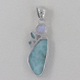 Larimar Silver Pendants
