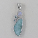 925 Sterling Silver Larimar Pendant