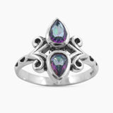 Garnet Silver Rings