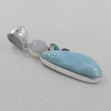 Larimar Silver Pendants