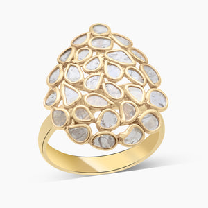 Gold Vermeil Uncut Diamond Rings