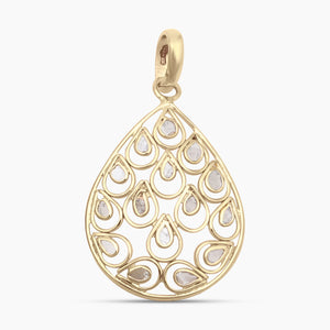 Gold Vermeil Uncut Diamond Pendants