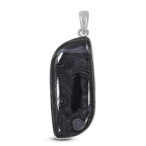 Psilomelane Gemstone Silver Pendants