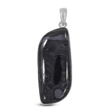 Psilomelane Gemstone Silver Pendant