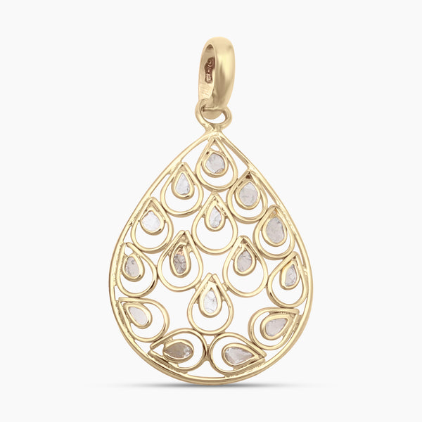 Gold Vermeil Uncut Diamond Pendants