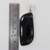 Psilomelane Gemstone Silver Pendant