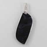 Psilomelane Gemstone Silver Pendant