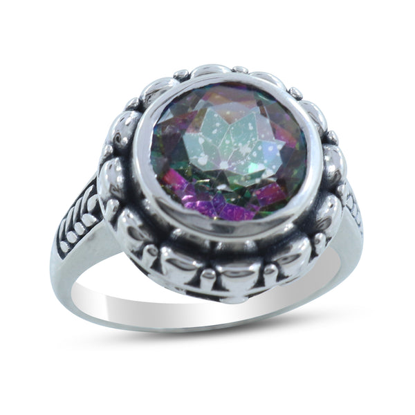 Mystic Quartz Silver Ring