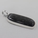 Psilomelane Gemstone Silver Pendant