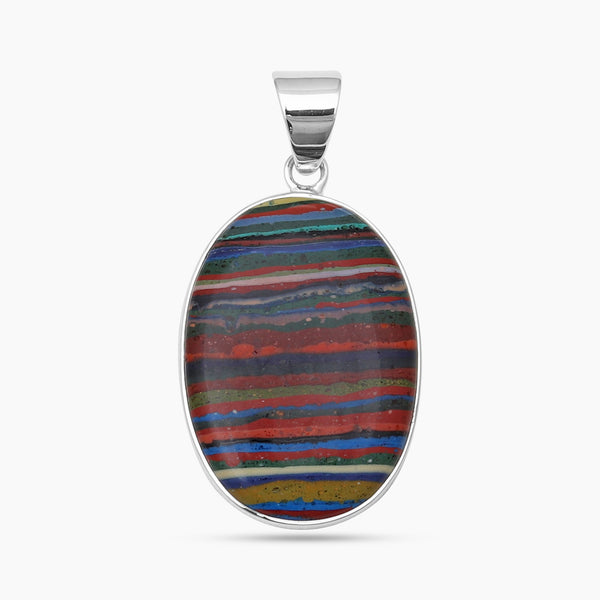 925 Silver Rainbow Calsilica Pendants