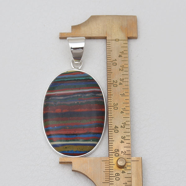 925 Silver Rainbow Calsilica Pendants