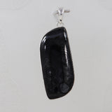 Psilomelane Gemstone Silver Pendant