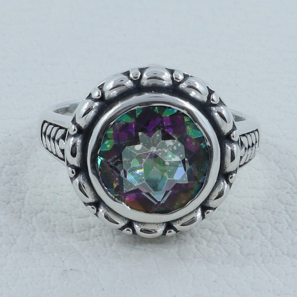Mystic Quartz Silver Ring