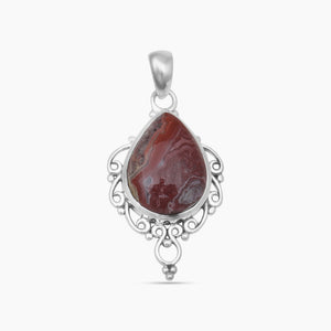 925 Silver Crazy Lace Agate Pendants