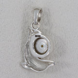 925 Sterling Silver Pearl Dolphin Pendant