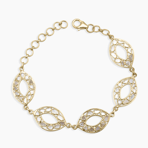 Gold Vermeil Uncut Diamond Bracelets