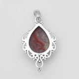 925 Silver Crazy Lace Agate Pendants