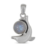 925 Sterling Silver Pearl Dolphin Pendant