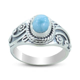 Larimar Silver Ring