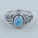 Larimar Silver Ring