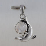 925 Sterling Silver Pearl Dolphin Pendant